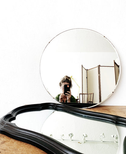 Vintage Wood Framed Mirror
