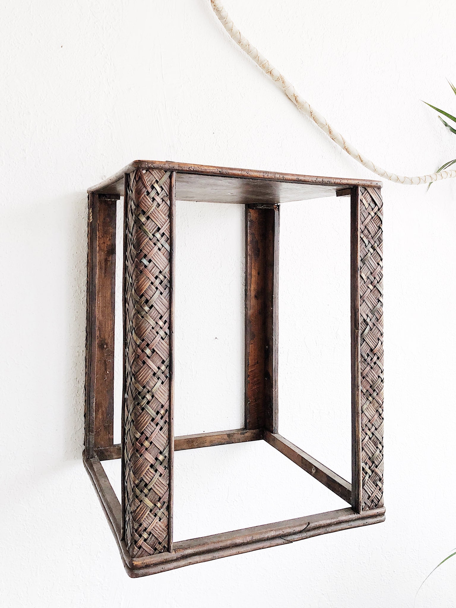 Vintage Woven Side Table