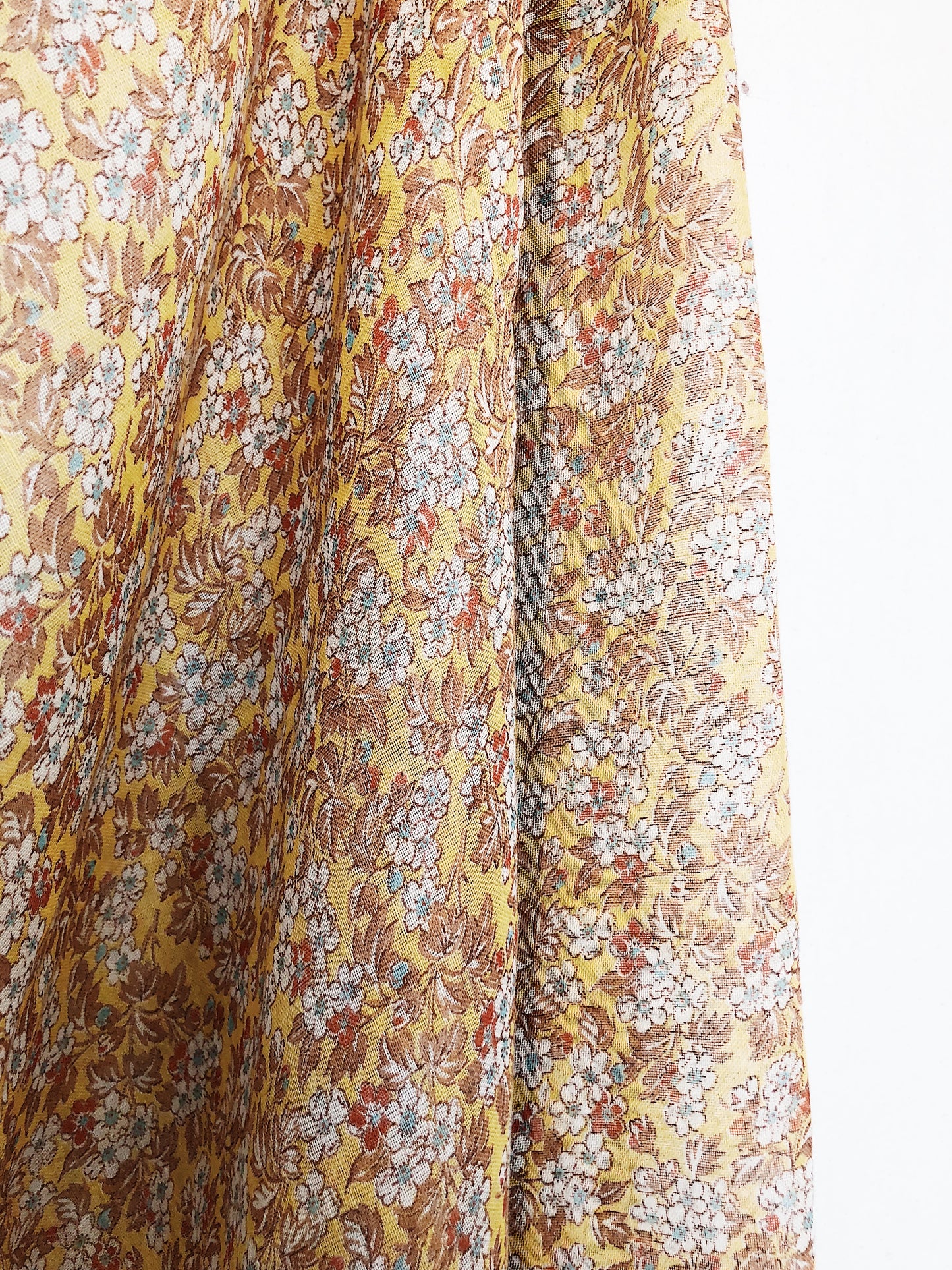 Vintage Semi Sheer Floral Fabric