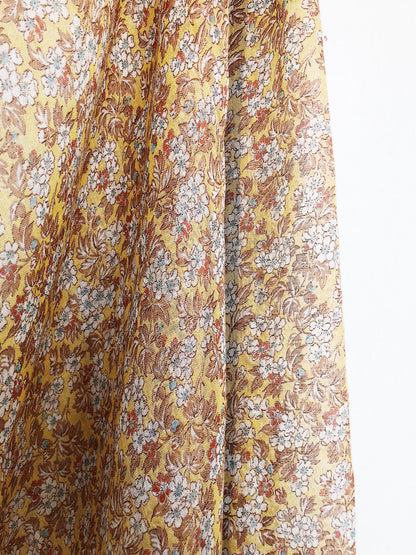 Vintage Semi Sheer Floral Fabric