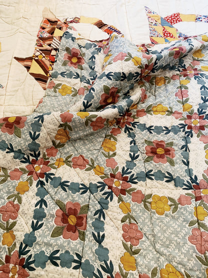 Vintage Handmade Cotton Quilt