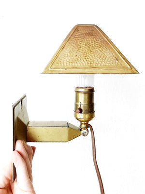 Art Deco Greist Brass Desk / Wall Lamp