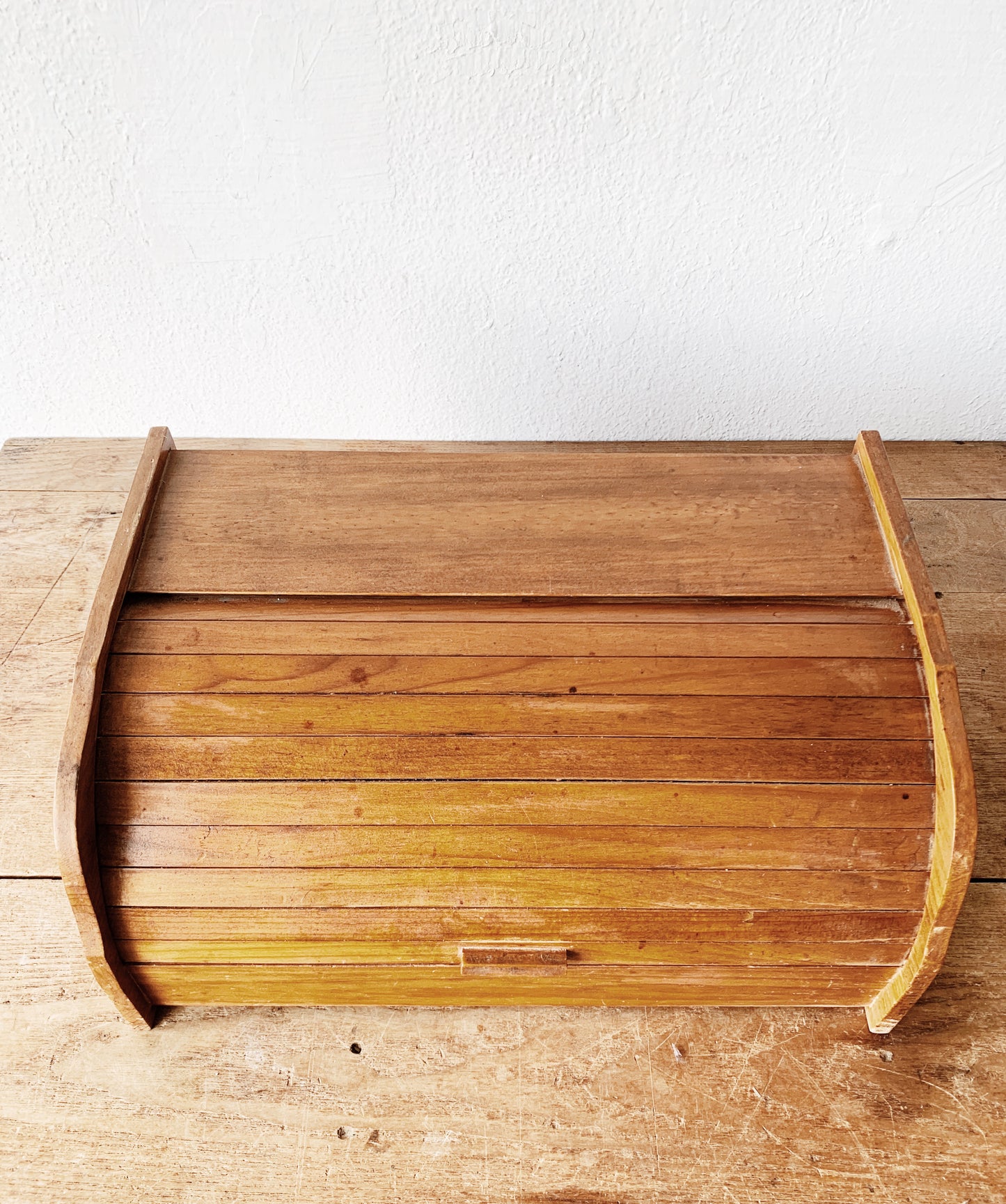 Vintage Tambour Storage Box