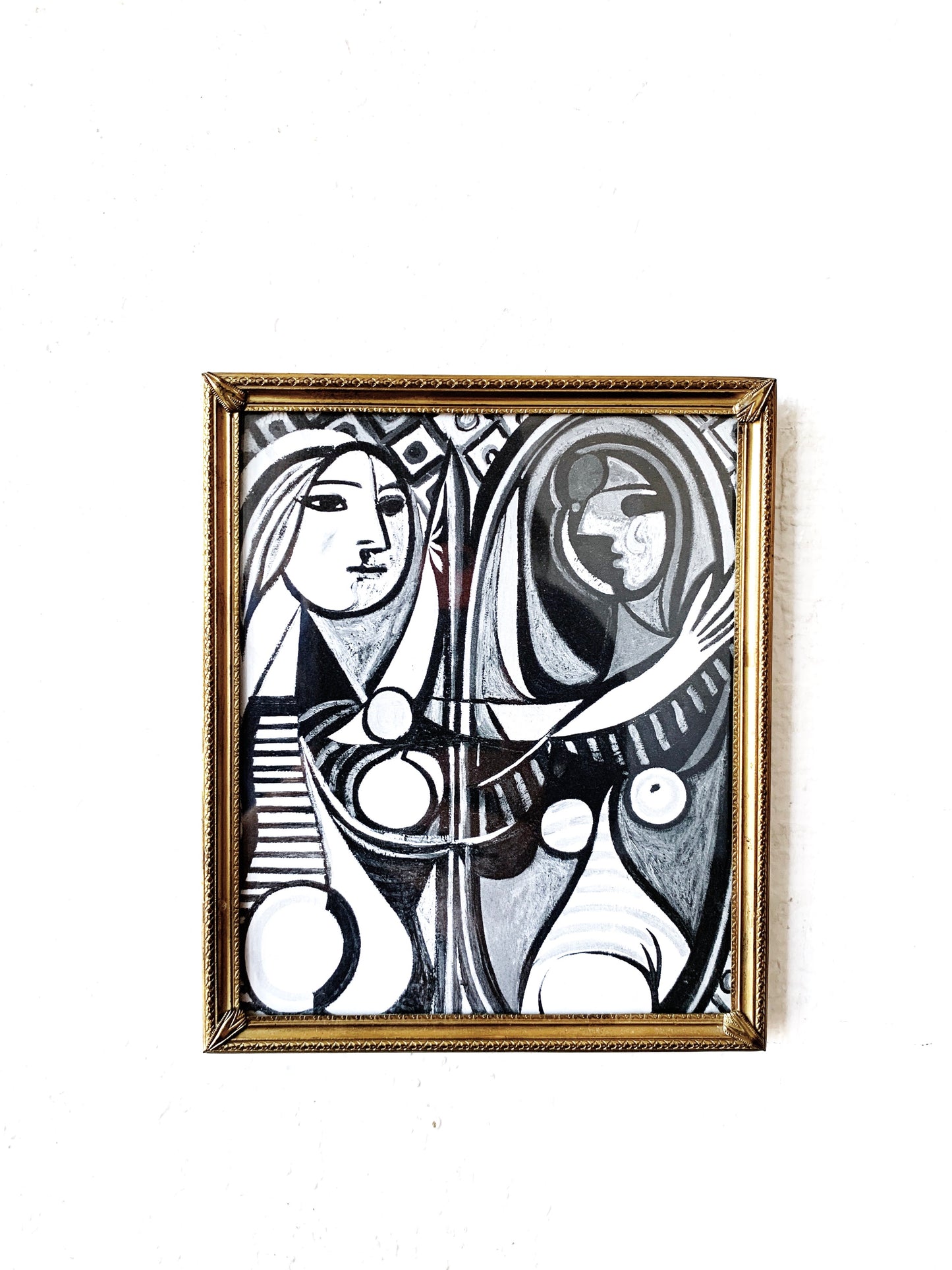 Vintage Picasso Print in Vintage Metal Frame