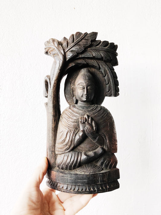 Vintage Buddhist Gautama Carved Statue