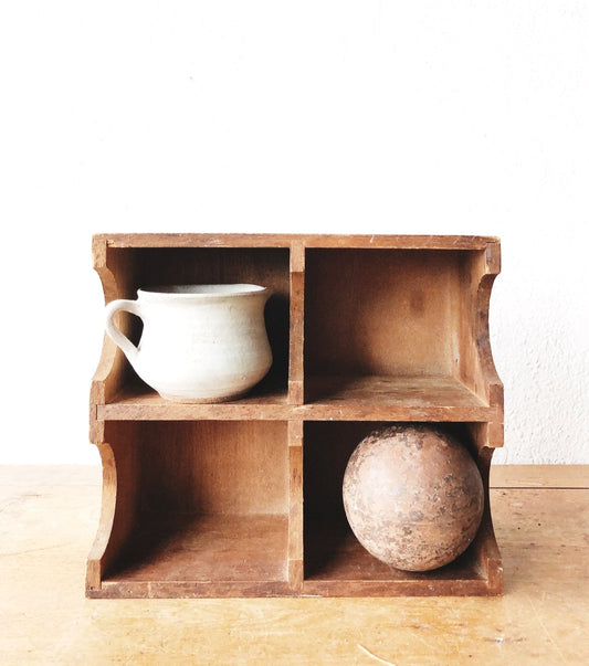 Vintage Divided Wood Box