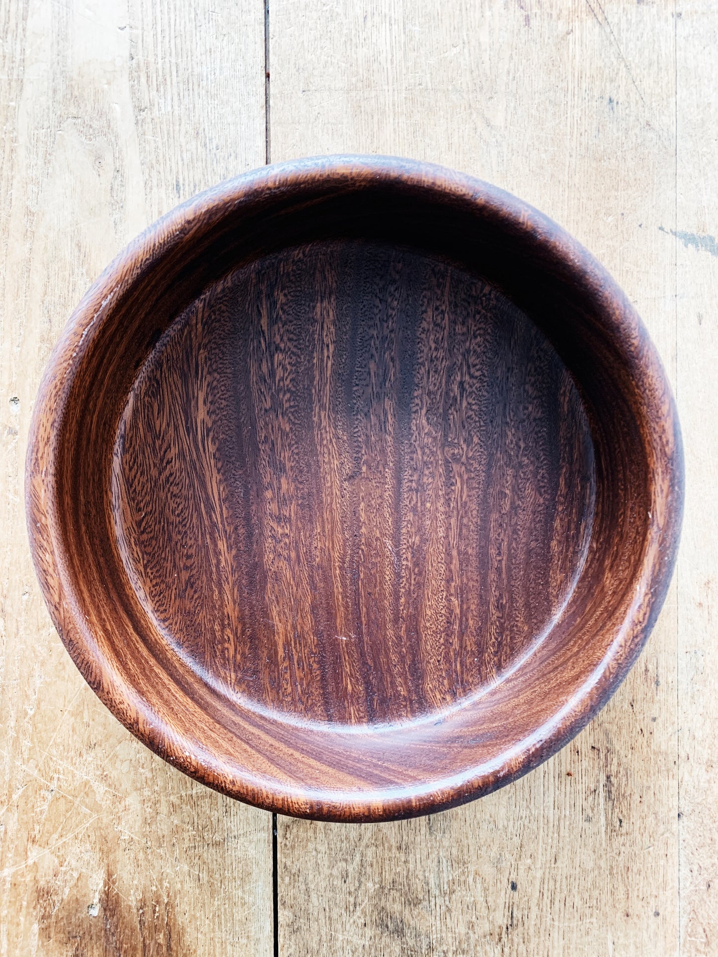 Mid Century Large Wood Salad Bowl