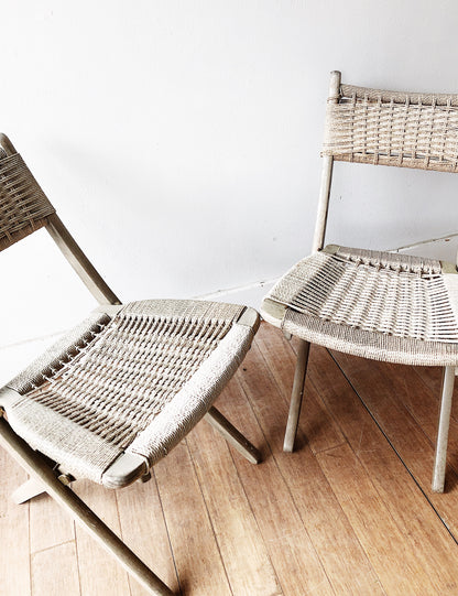 Vintage Folding Rope Chair