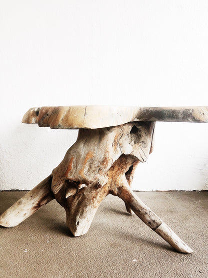 Vintage Driftwood Stump Table