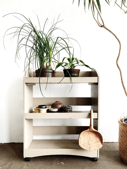 Rolling Wood Shelf / Cart