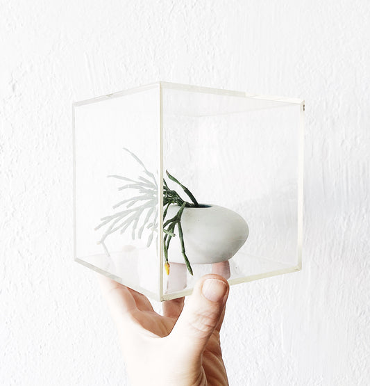 Vintage Lucite Photo Cube
