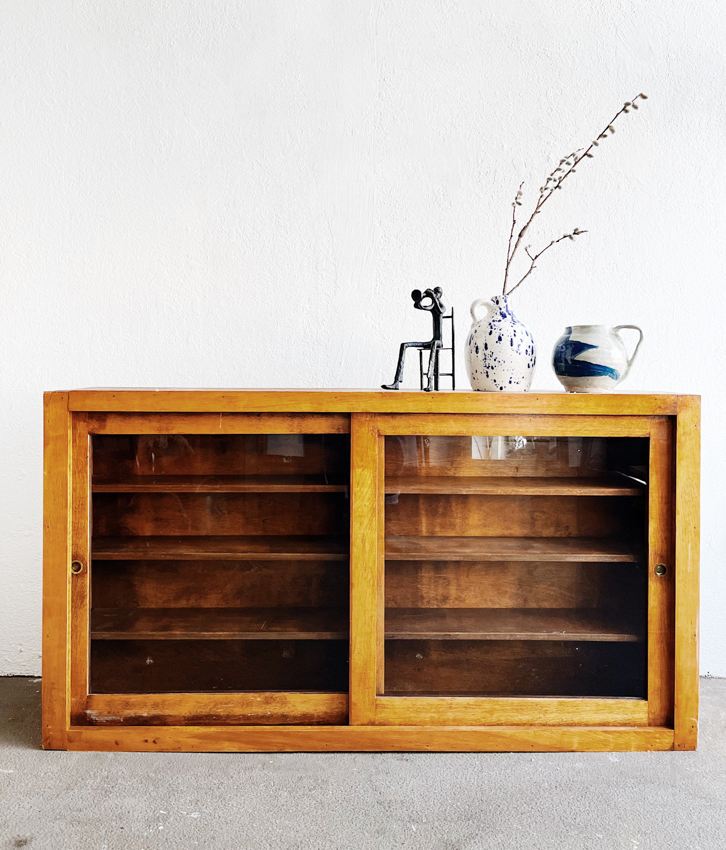 Mid Century Sliding Door Cabinet