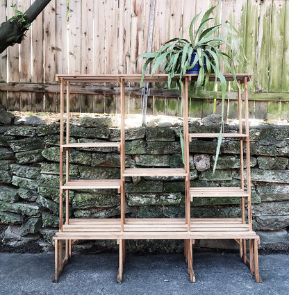 Multi Tiered Slatted Shelf