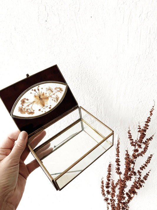 Vintage Leaded Glass Box