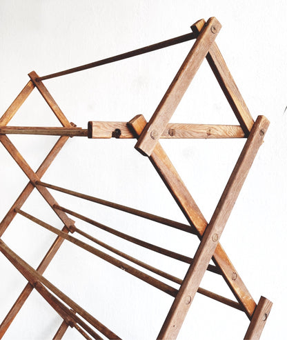 Large Antique Collapsible Drying Rack