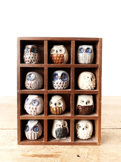 Vintage Ceramic Owls Japan
