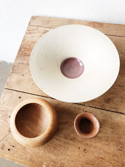 Handmade Fluted Pottery Bowl