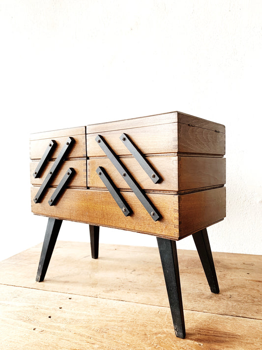 Mid Century Sewing/ Storage Caddy