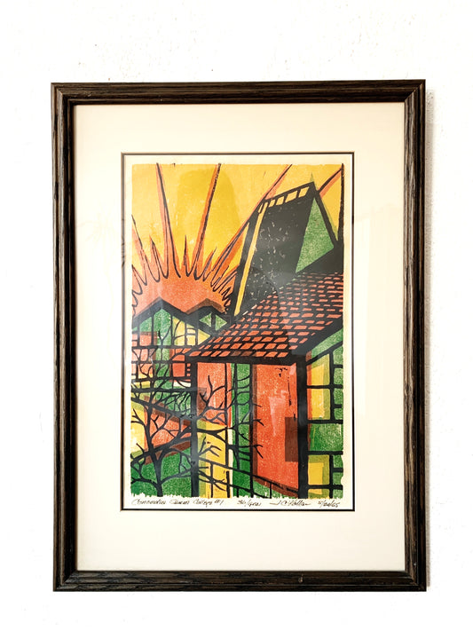 Original 1960’s Framed Block Print