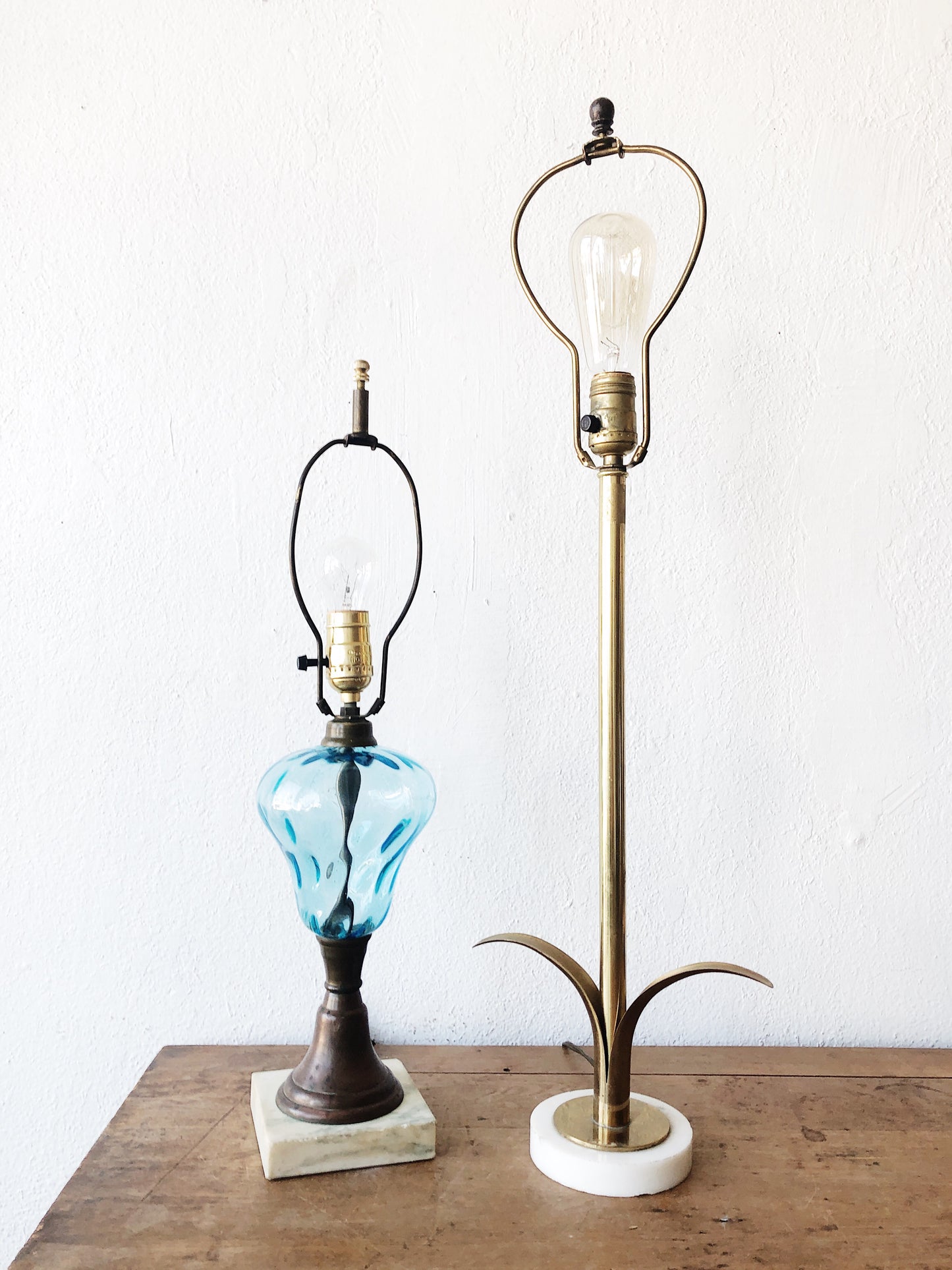 Vintage Mid Century Brass Lamp