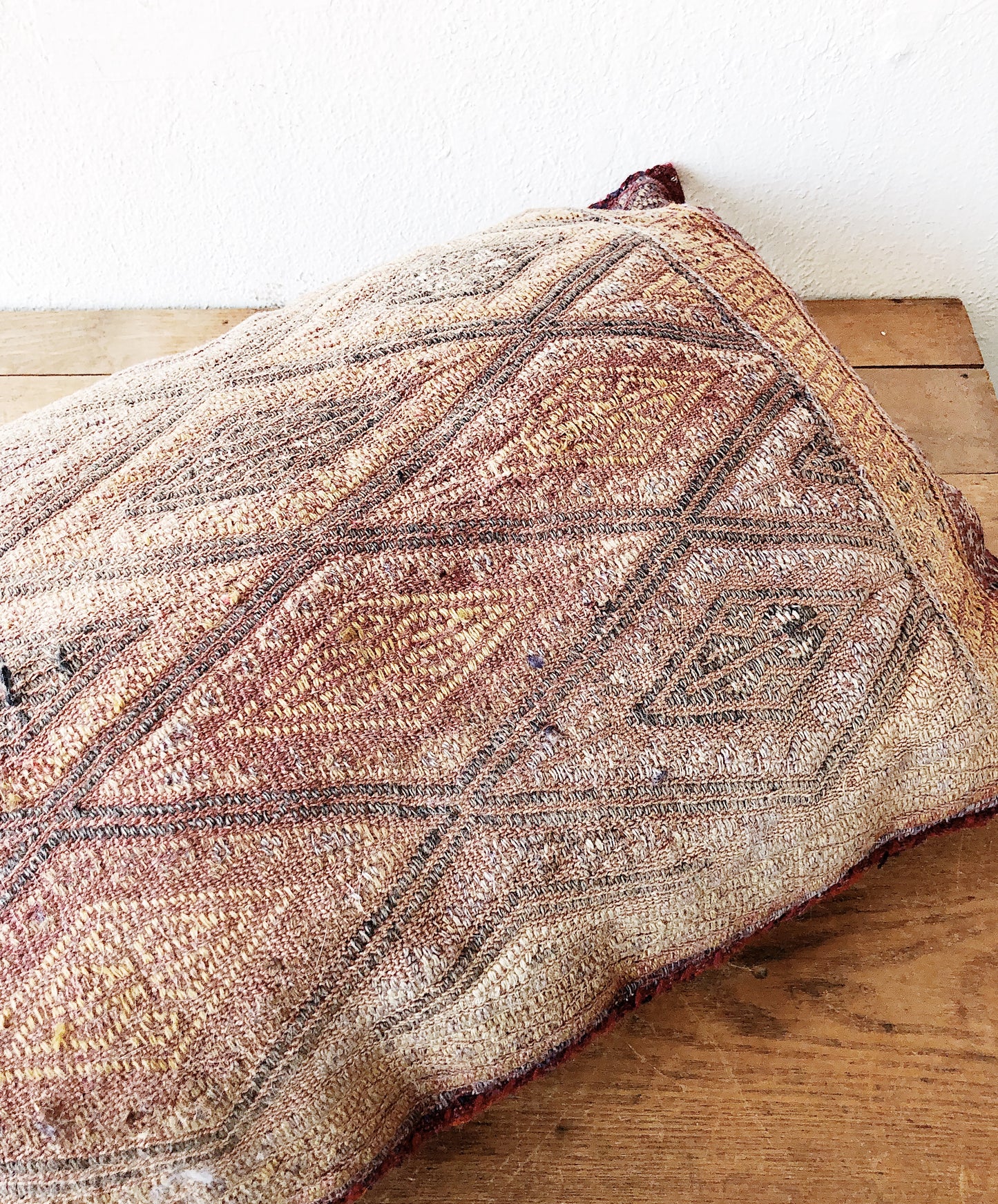 Oversized Reversible Wool Kilim Cushion