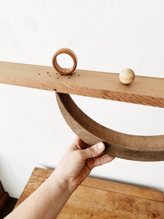 Modernist Wood Balance Sculpture