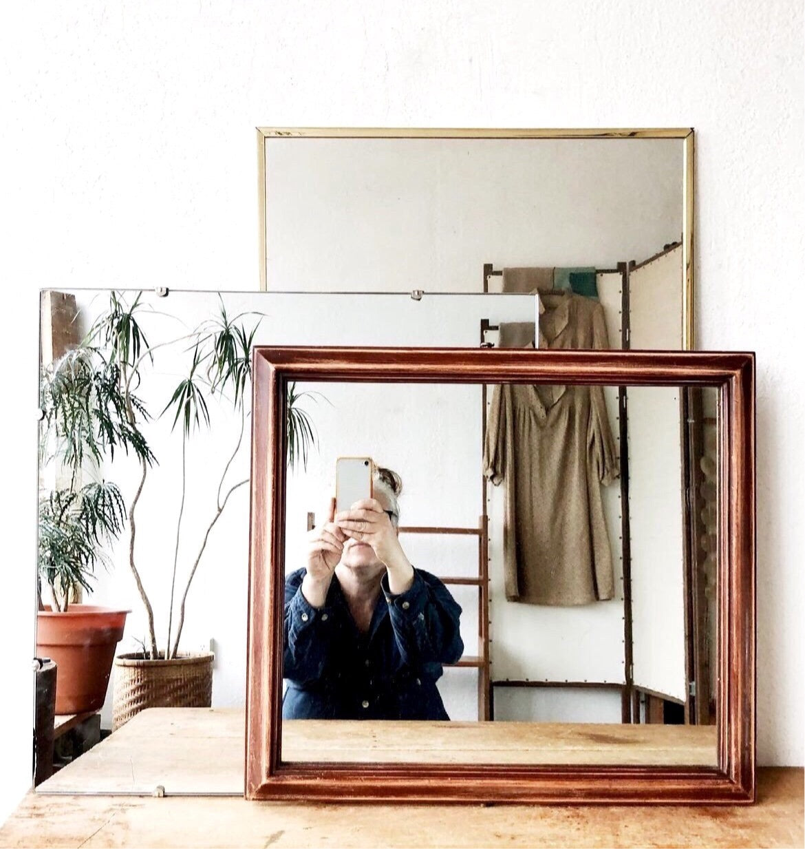 Simple Industrial Frameless Mirror