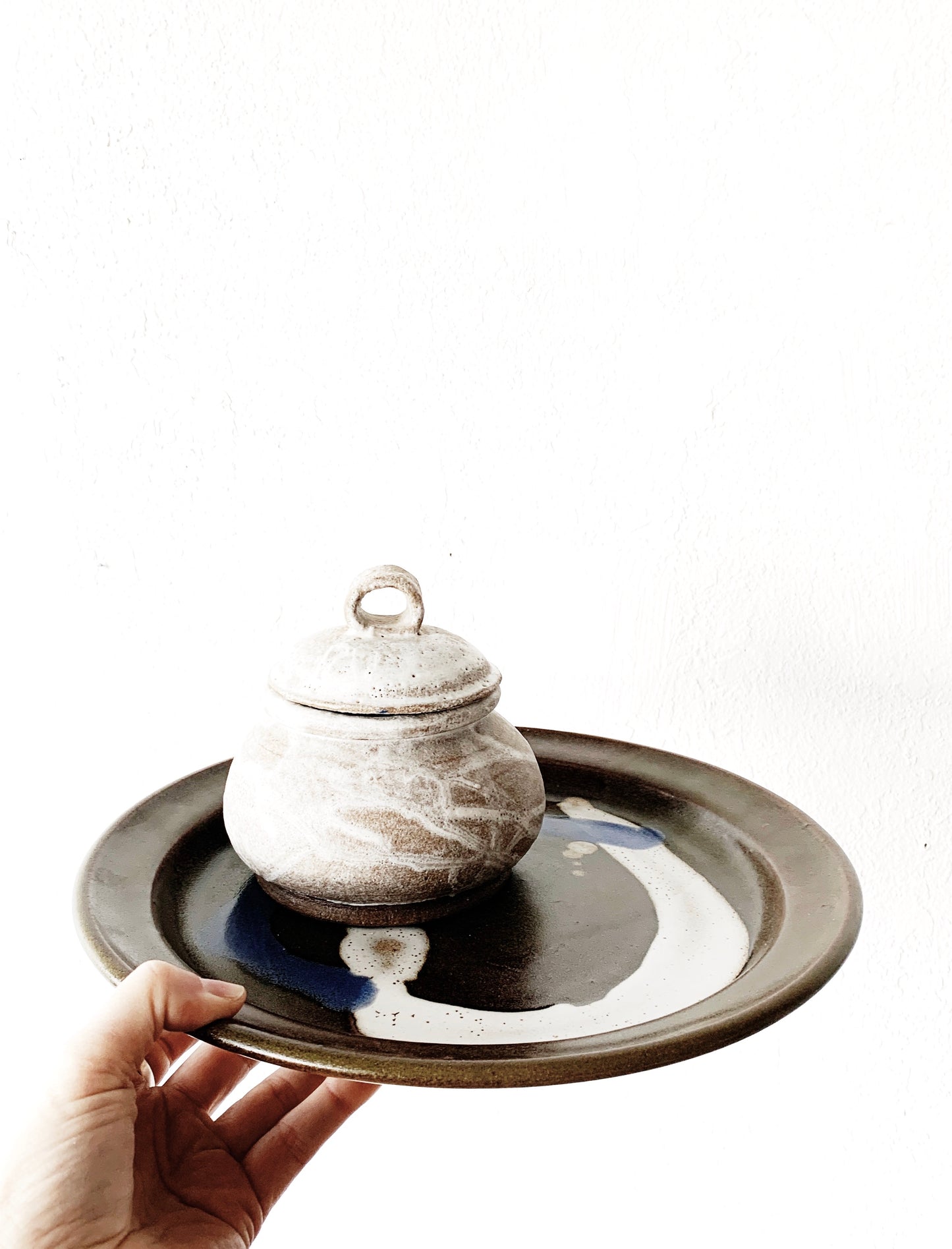 Handmade Vintage Lidded Pottery