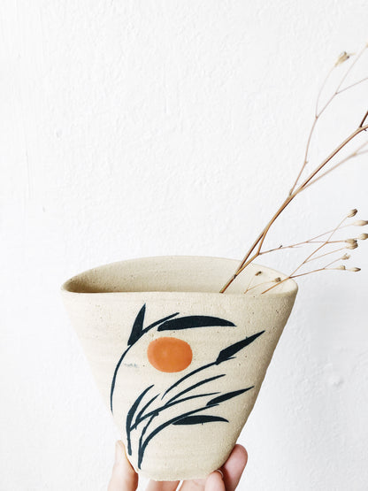 Vintage Handmade Ceramic Weed Vase