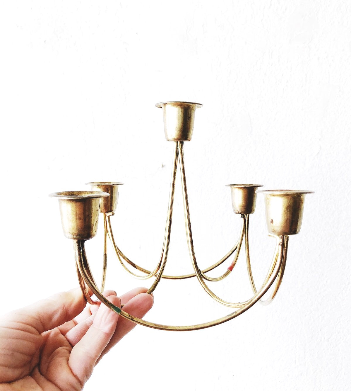 Vintage Mid Century Brass Candelabra