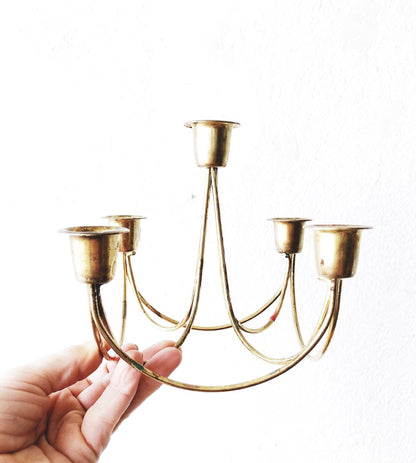 Vintage Mid Century Brass Candelabra