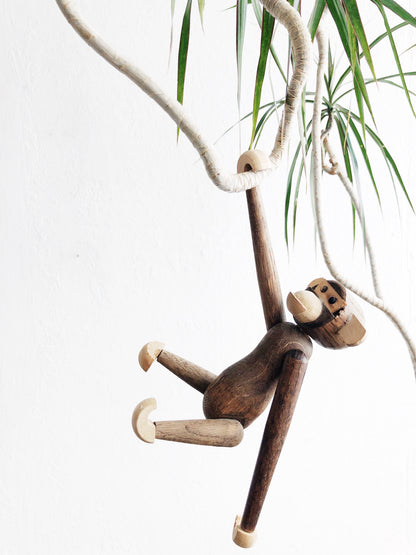 Mid Century Wood Monkey