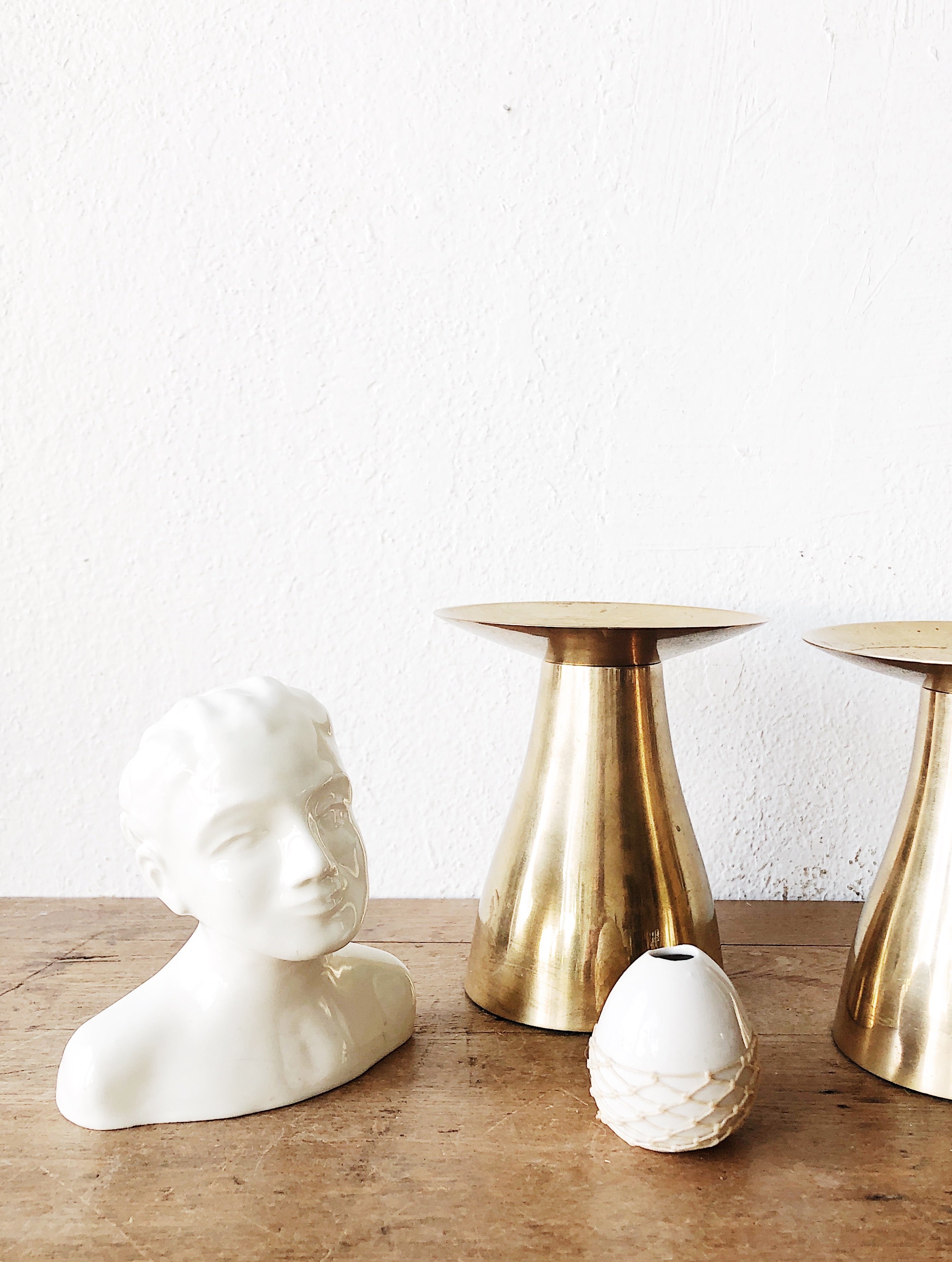 Vintage Brass Candle or Plant Stand - Thumbnail 3