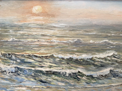 Vintage Framed Seascape Painting