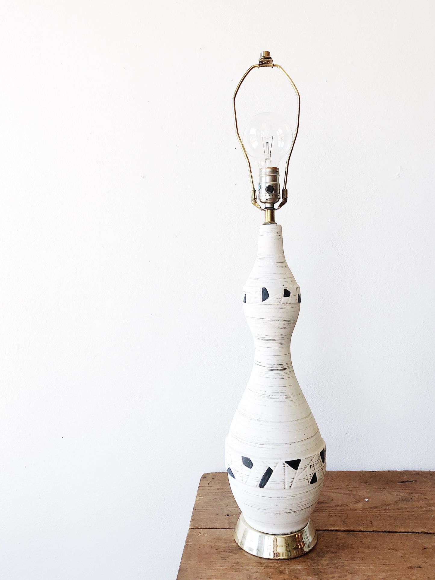 Vintage Mid Century Handpainted Lamp