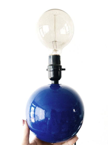 Vintage Cobalt Orb Lamp