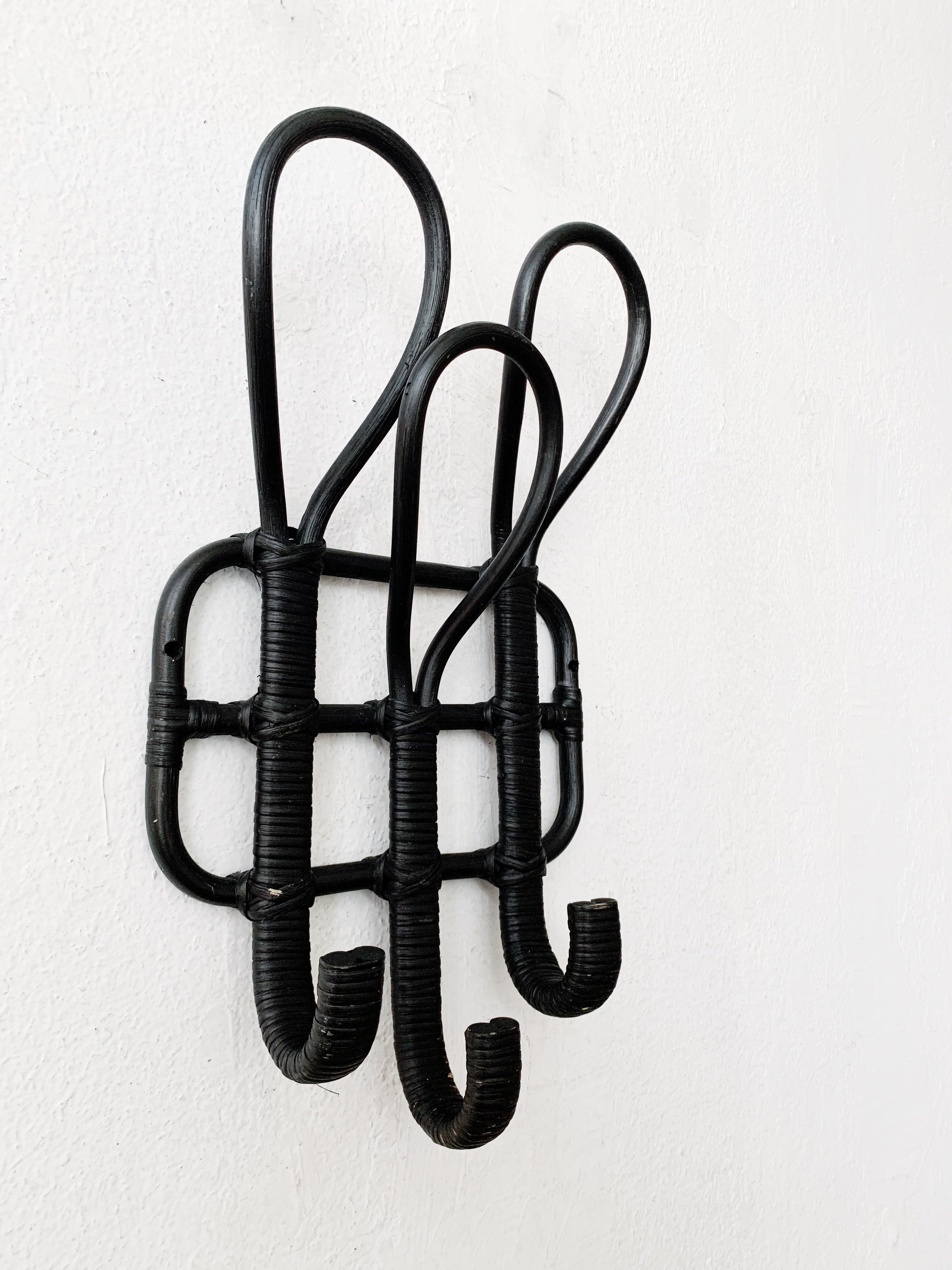 Vintage Bamboo Hook Rack