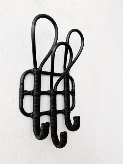 Vintage Bamboo Hook Rack