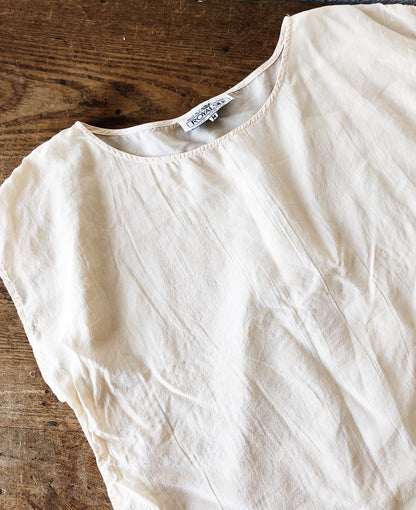 Vintage Peach Silk Crepe Shell Top