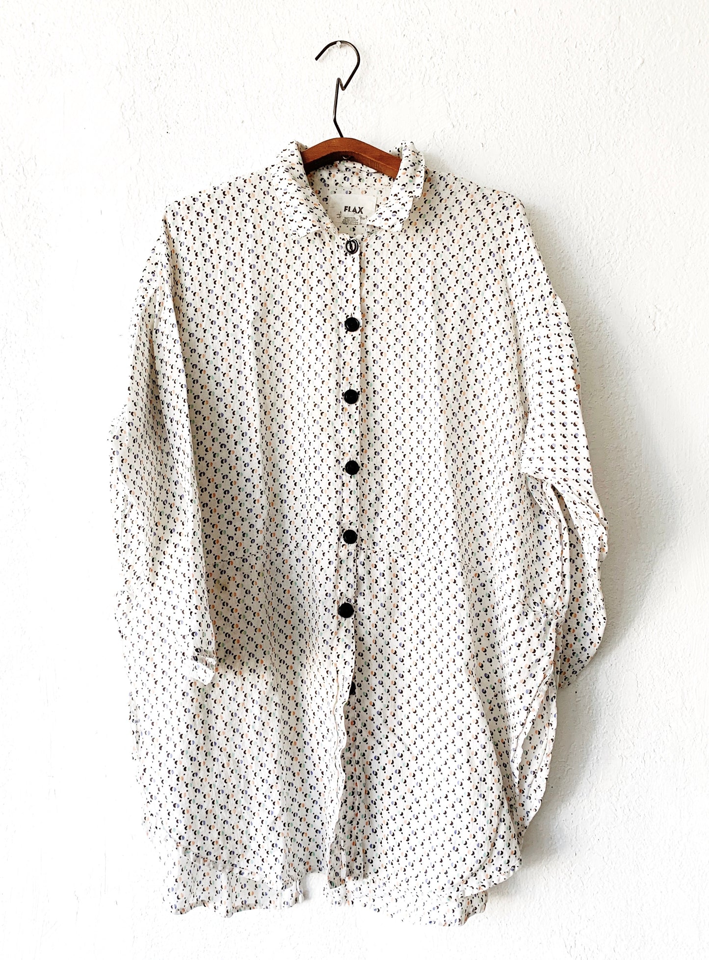 FLAX Long Linen Button Up