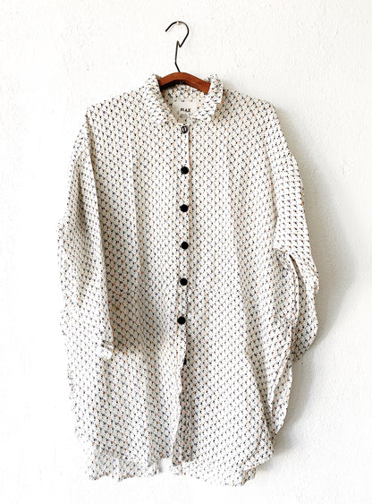 FLAX Long Linen Button Up