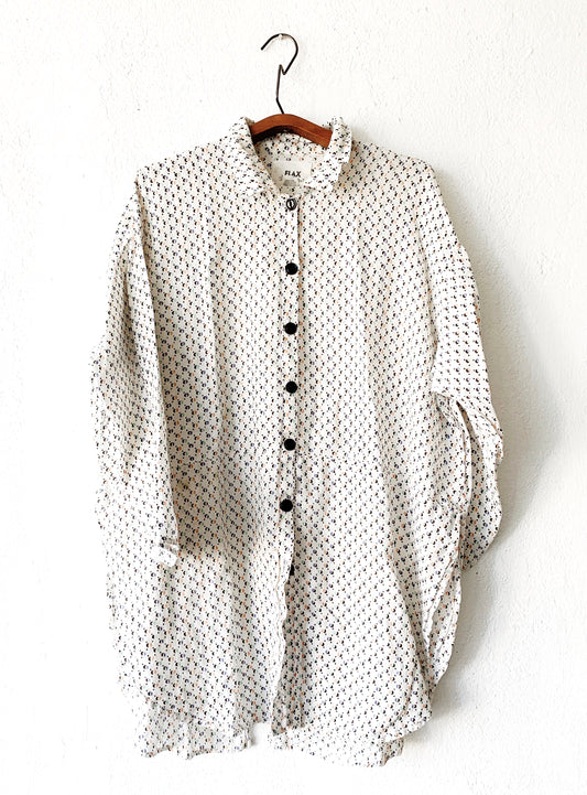 FLAX Long Linen Button Up