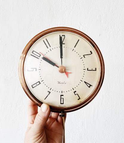 Vintage Copper Kitchen Clock