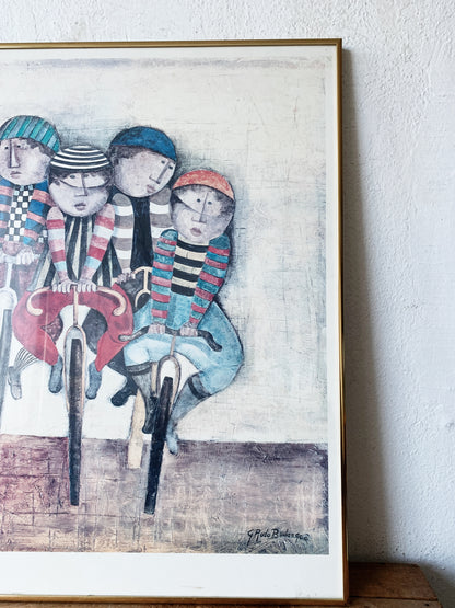 Vintage Framed Graciela Boulanger ‘Tour de France’ Litho