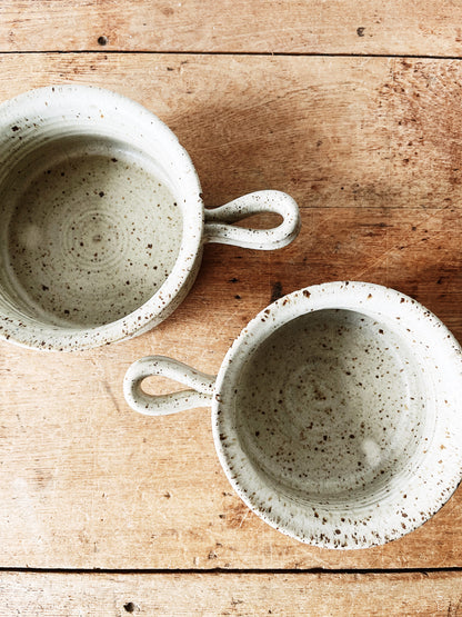 Handmade Stoneware Bowl Pair