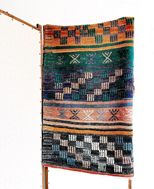 Vintage Turkish Cicim Kilim Rug