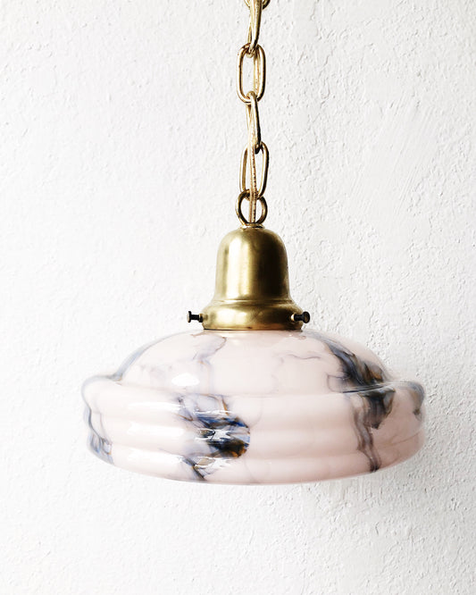 Vintage 1920s Berger Art Glass Pendant Light