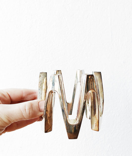 Vintage Dansk Silver Crown Candelabra