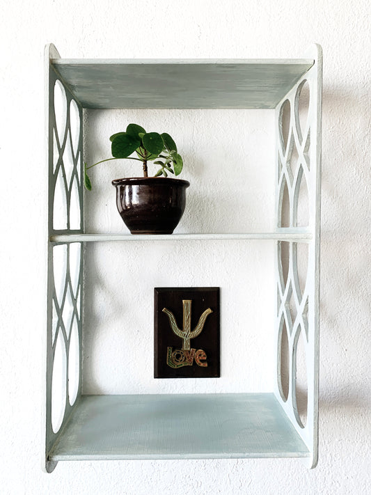 Vintage Wood Cutout Shelf