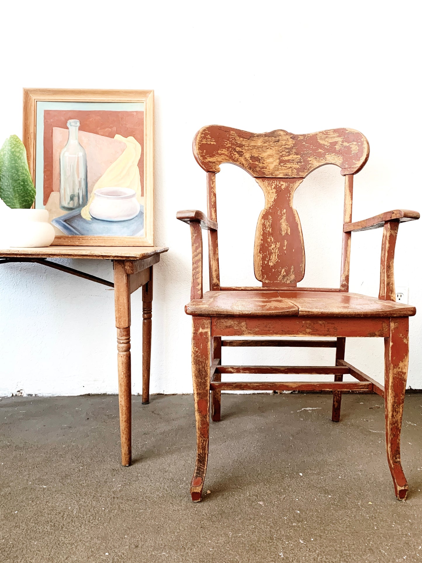 Antique Painted Wood Chair